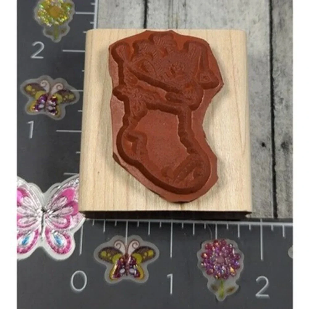 Stampin' Up! Christmas Holiday Stocking Toys Rubber Stamp Wood #K75